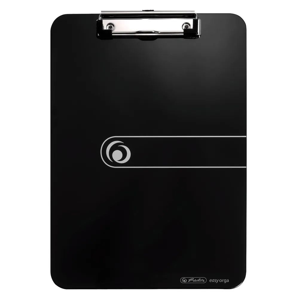 Herlitz easy orga to go Klemmbrett A4, Kunststoff, Opak Schwarz