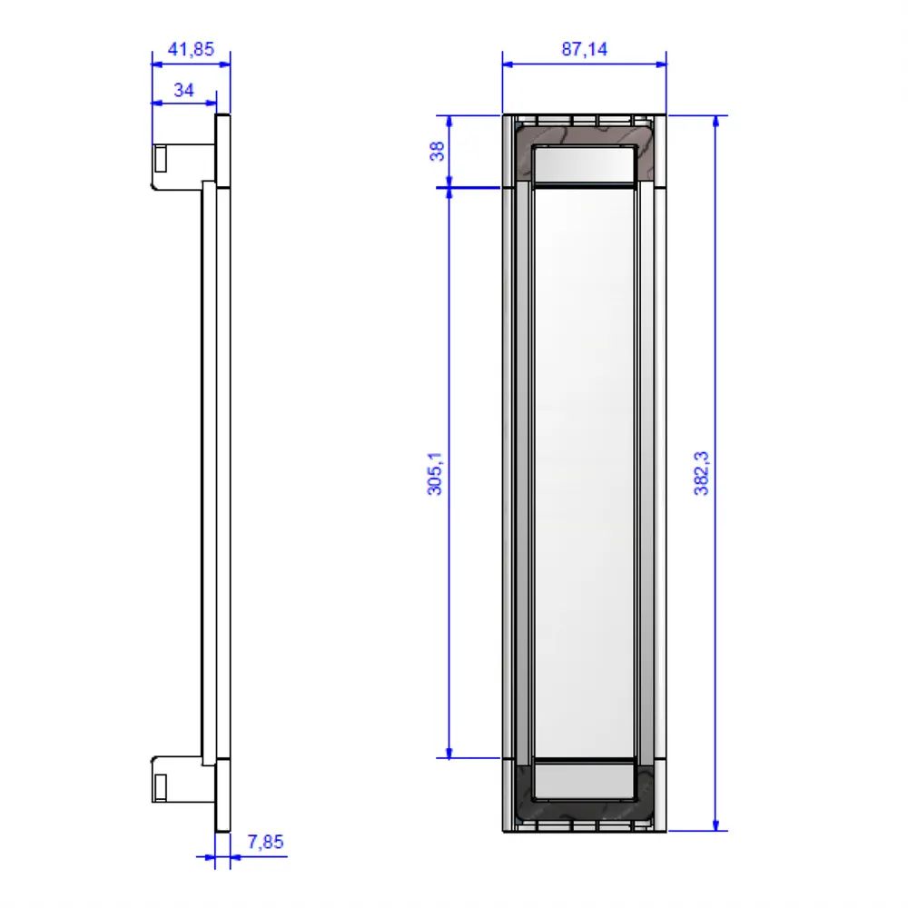 BACHMANN POWER FRAME COVER 6-fach RAL9010, Rahmen ws