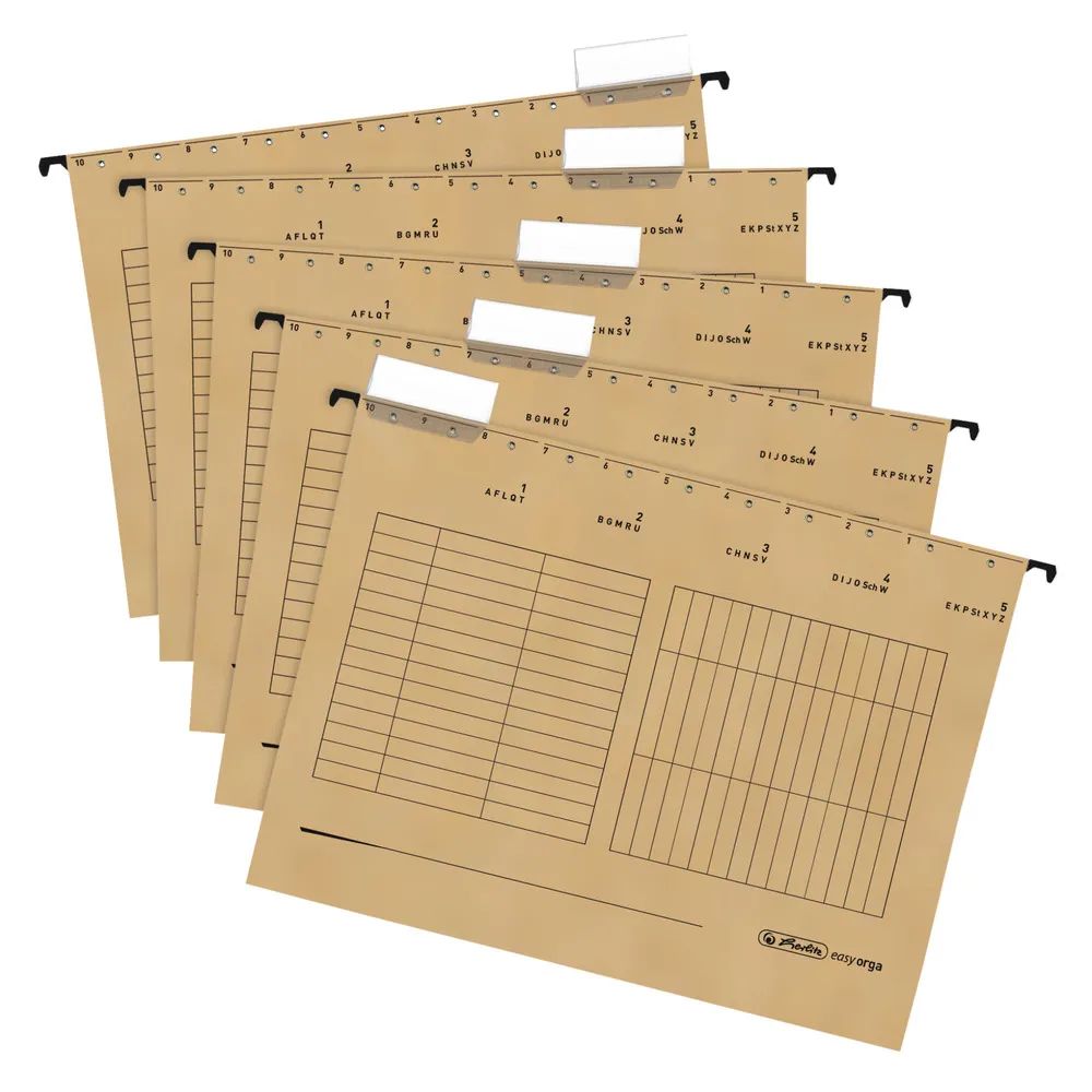 herlitz Hängemappe, A4, natron, 5er Packung