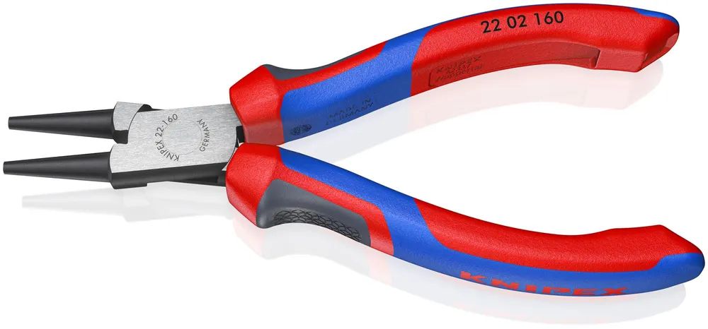 KNIPEX Rundzange mit Comfort-Griffen schwarz atramentiert 160 mm