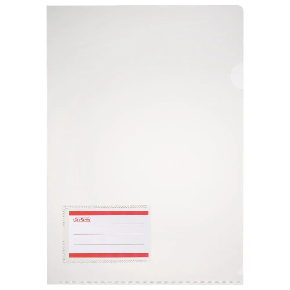 herlitz Aktenhülle, A4, PP glasklar mit Etikett, transparent
