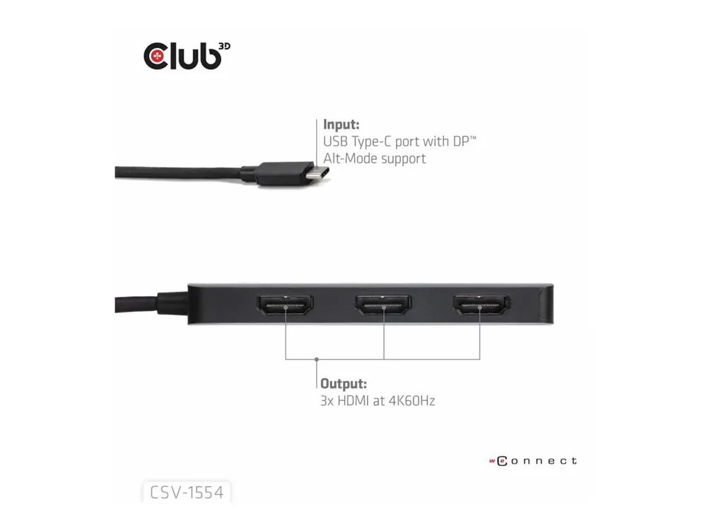 Club 3D CSV-1554 - Dockingstation - USB-C / Thunderbolt 4