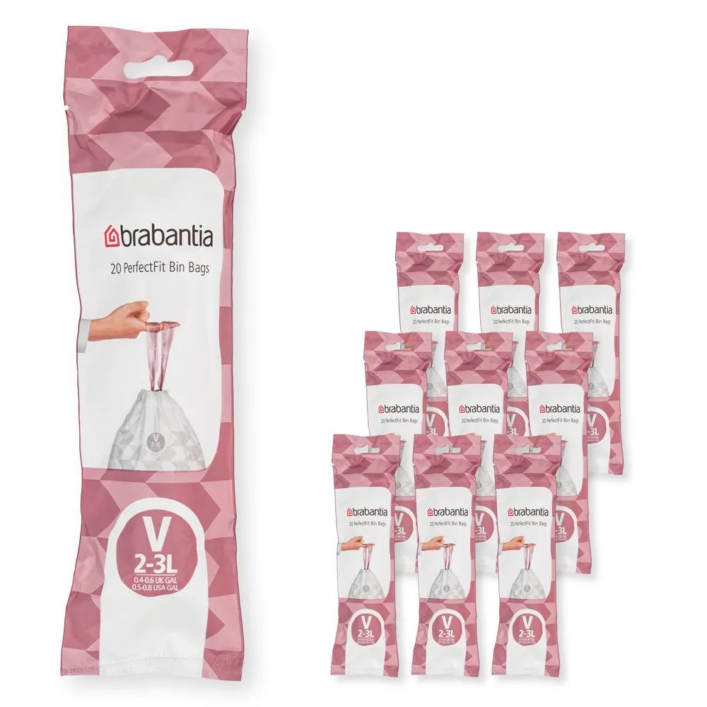 Brabantia PerfectFit Müllbeutel V, 2-3L, 200 St. - White