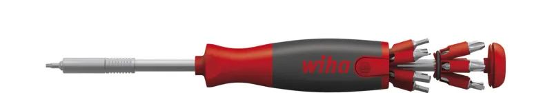 WIHA WERKZEUGE Schraubendreher mit Bit Magazin LiftUp 26one mit 13 Doppelbits, 1/4''