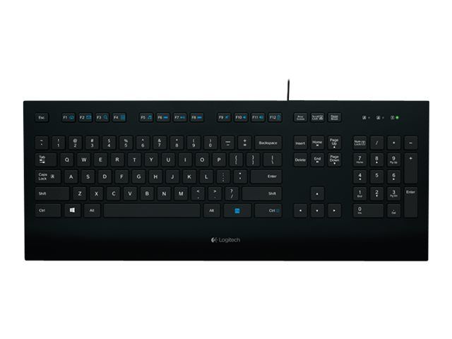 Logitech Corded K280e - Tastatur - USB - Nordisch