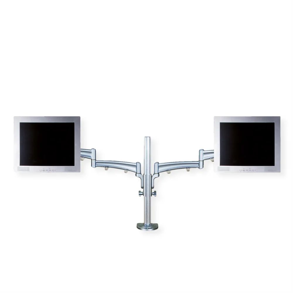 VALUE LCD-Doppelarm Tisch-Trägerstange, 4 Gelenke, separat höhenverstellbar, bis 2x 5 kg