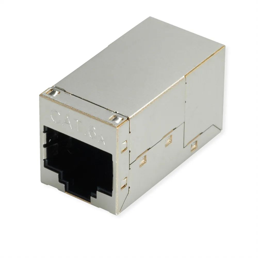 ROLINE RJ-45 Kupplung geschirmt, Cat.6A (Class EA), silberfarben