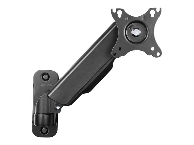LogiLink Befestigungskit - Gasfeder - für Flachbildschirm - Kunststoff, Stahl, Aluminium - Schwarz - Bildschirmgröße: 43.2-81.3 cm (17"-32")