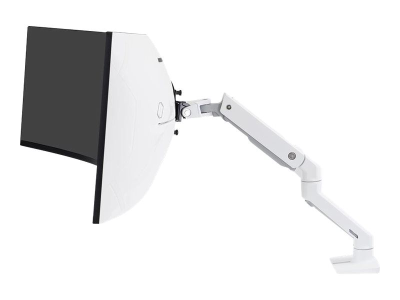 Ergotron HX - Befestigungskit (Gelenkarm, Spannbefestigung für Tisch, Verlängerungsarm, Tischplattenbohrung, stabiles Drehgelenk) - Konstante Krafttechnologie - für LCD-Display / Curved LCD-Display - weiß - Bildschirmgröße: up to 124 cm (up to 49")