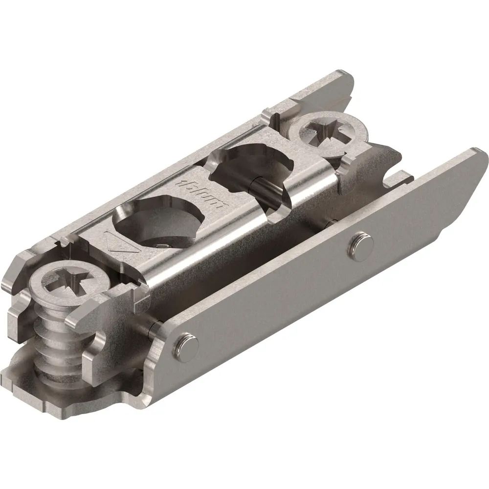 BLUM CLIP Exzenter Montageplatte gerade, Stahl, Systemschraube, Distanz 3 mm