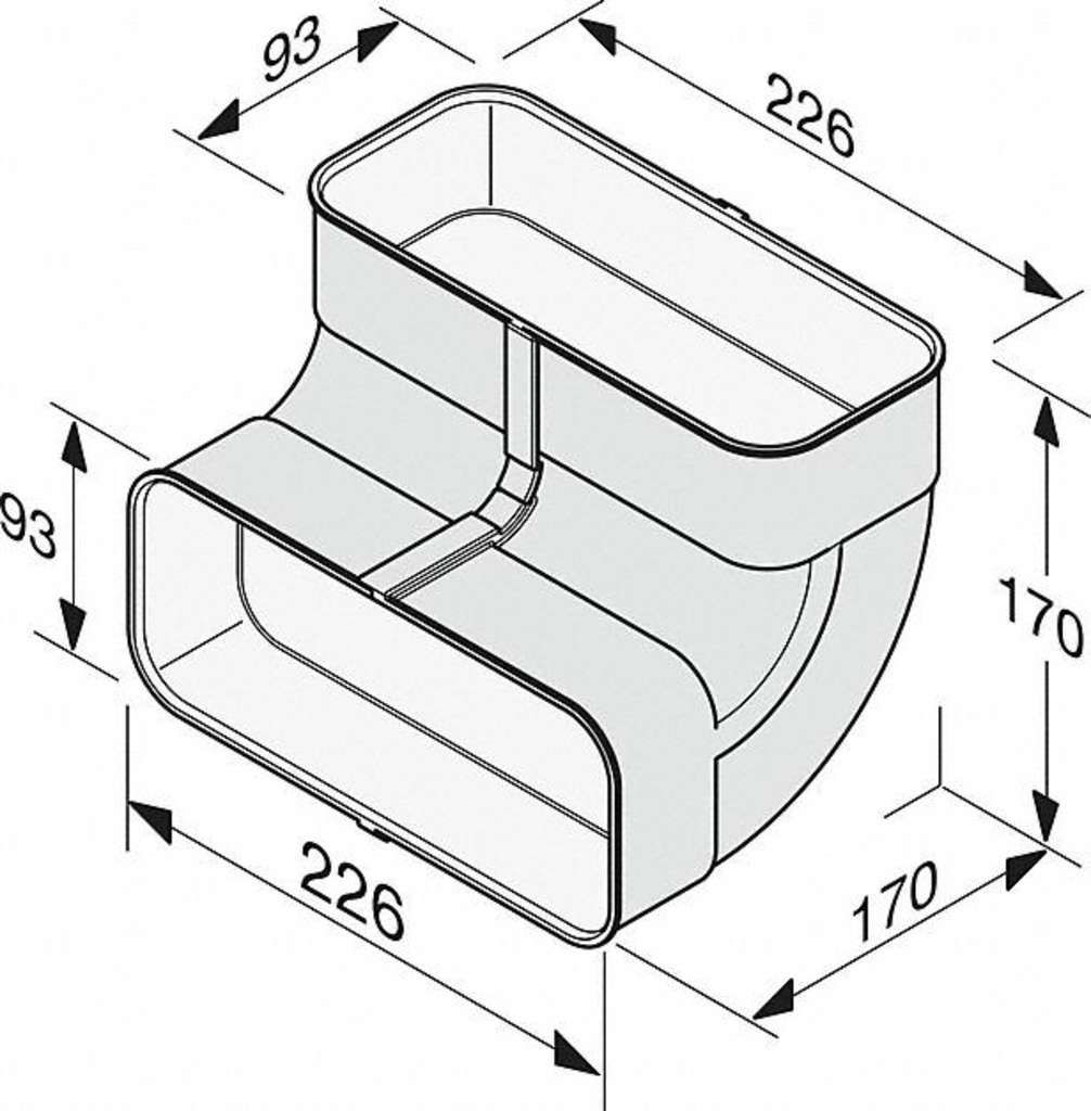 Miele Bogen vertikal 90 170 mm