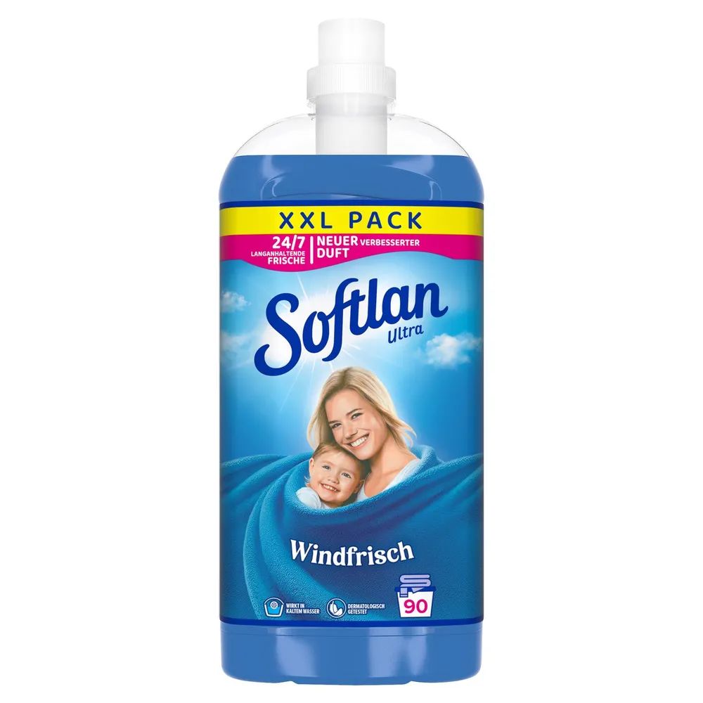 Softlan Ultra Windfrisch Weichspüler, langanhaltende Frische, 2L