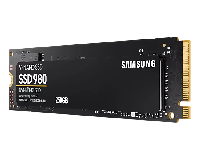 Samsung 980 MZ-V8V250BW - SSD - verschlüsselt - 250 GB - intern - M.2 2280 - PCIe 3.0 x4 (NVMe)