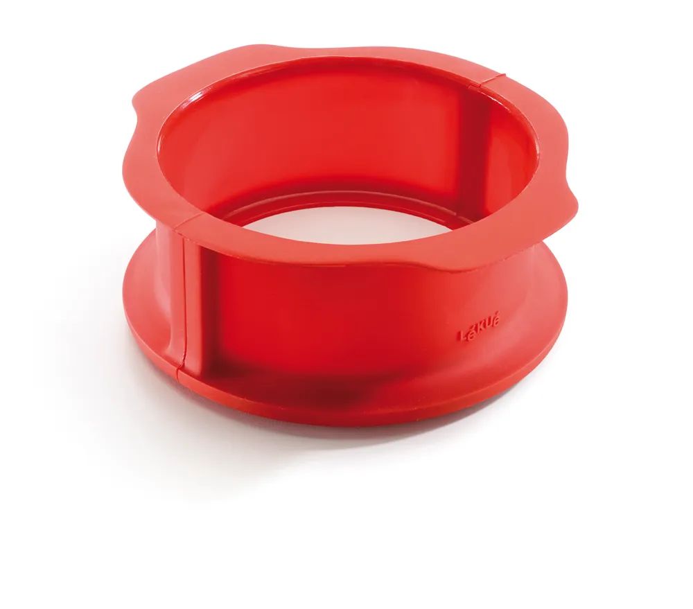 Lékué Springform mit Servierteller, 15 cm - Red