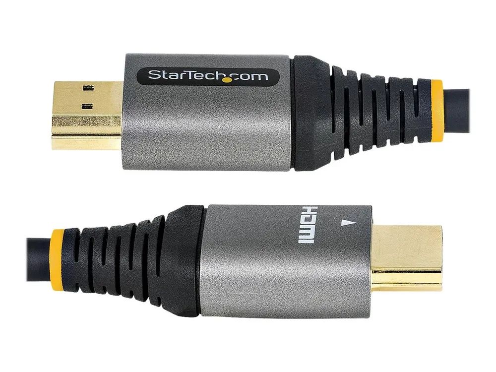 StarTech.com 0,5m Premium High Speed HDMI Kabel mit Ethernet - 4K HDMI - Premium Highspeed - HDMI-Kabel mit Ethernet - HDMI männlich zu HDMI männlich - 50 cm - abgeschirmt - Grau, Schwarz - passiv, unterstützt 4K 60 Hz (3840 x 2160)
