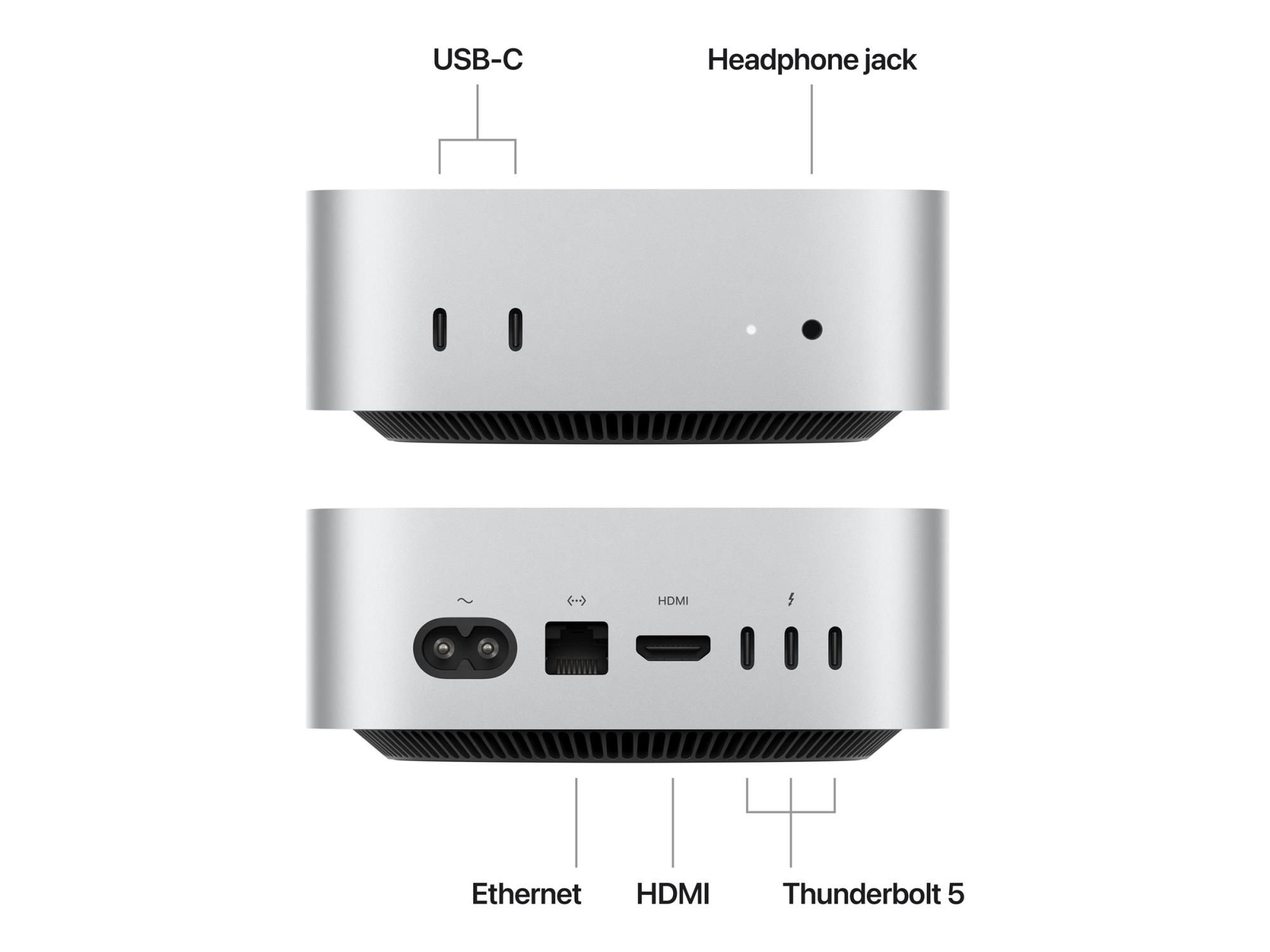 Apple Mac mini - M4 Pro - RAM 24 GB - SSD 512 GB - Apple M4 Pro 20-core - 1GbE, Wi-Fi 6E, Bluetooth 5.3 - WLAN: 802.11a/b/g/n/ac/ax (Wi-Fi 6E)