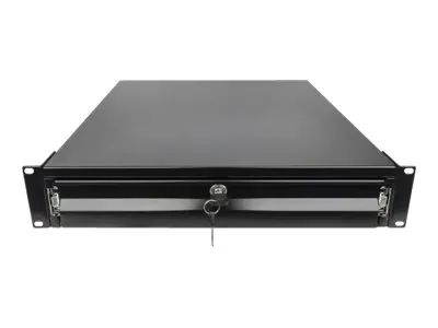 Intellinet 19" Storage Drawer, 2U, Lockable, 466mm Depth, Black - Rack Storage Drawer - Schwarz, RAL 9005 - 2U - 48.3 cm (19")