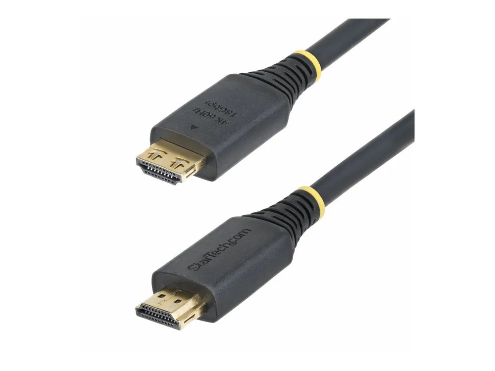 StarTech.com High Speed - HDMI-Kabel - HDMI männlich zu HDMI männlich - 5 m - abgeschirmt - Schwarz - halogenfrei, passiv, 4K60Hz-Unterstützung, 1440p (UWQHD)