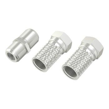 Hama SAT-Adapter-Set, 2x F-Stecker und Adapter F-Kupplung/F-Kupplung