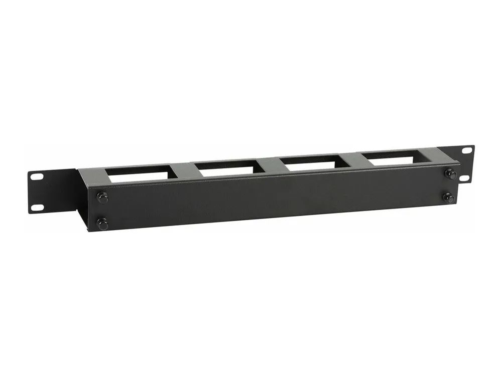 Lanview by Logon - Rack-Kabelorganizer - with cover - Schrankmontage - Schwarz, RAL 9005 - 1U - 48.3 cm (19")