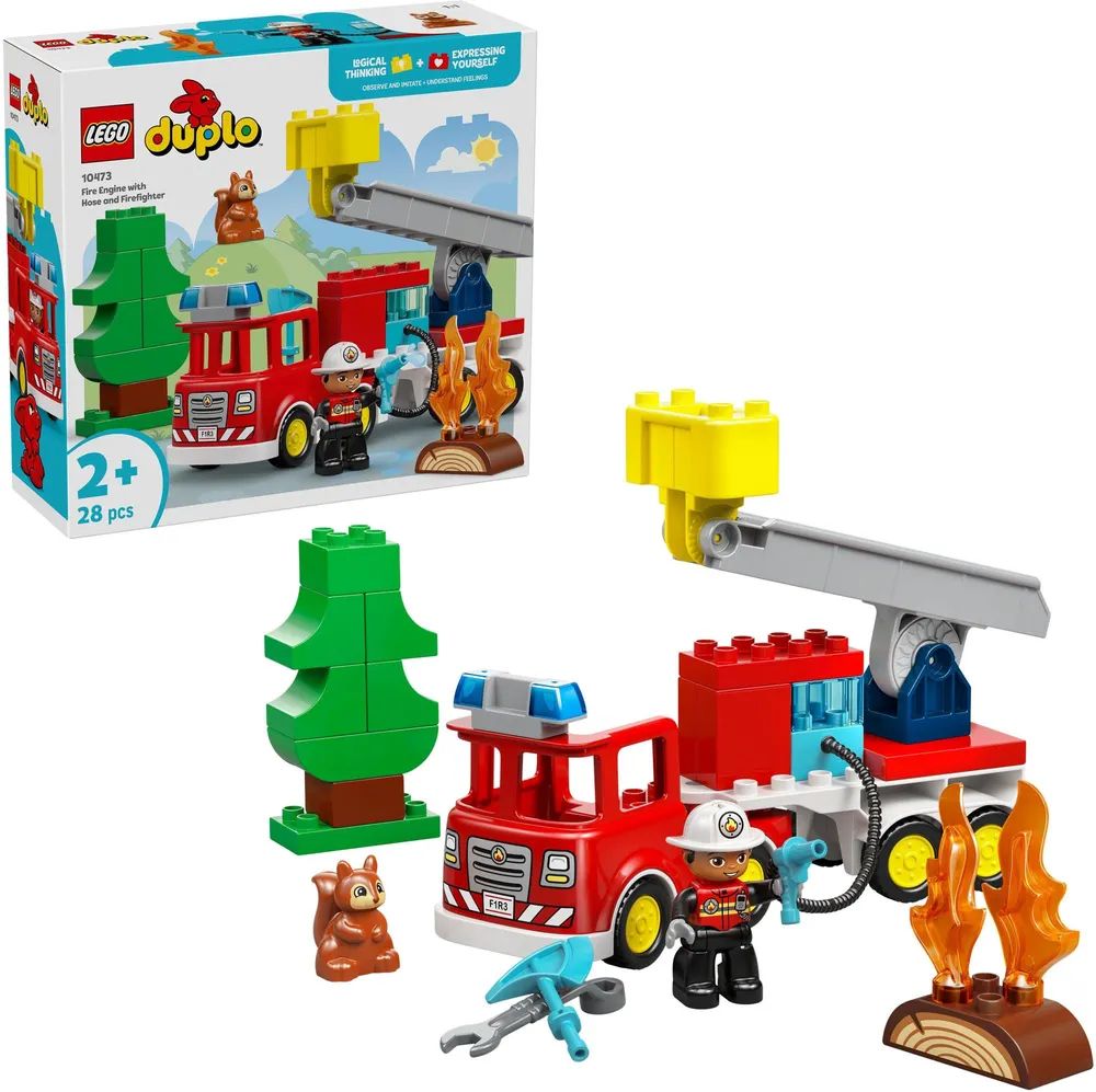 LEGO 10473 DUPLO Löschauto mit Schlauch und Feuerwehrmann