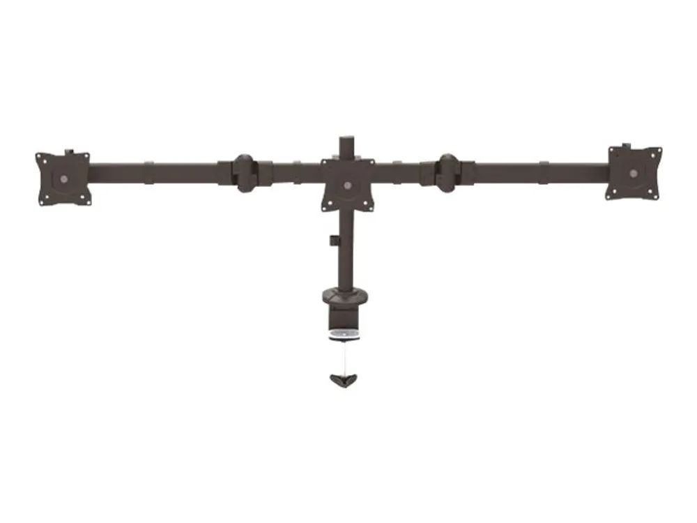 StarTech.com Dreifach Monitorarm für Surround Setup - Unterstützt 3 monitore bis zu 24" - Werkzeuglose Höhenverstellung - Verstellbarer Arm - für 3 Monitore - massiver Stahl - Bildschirmgröße: 33-61 cm (13"-24")