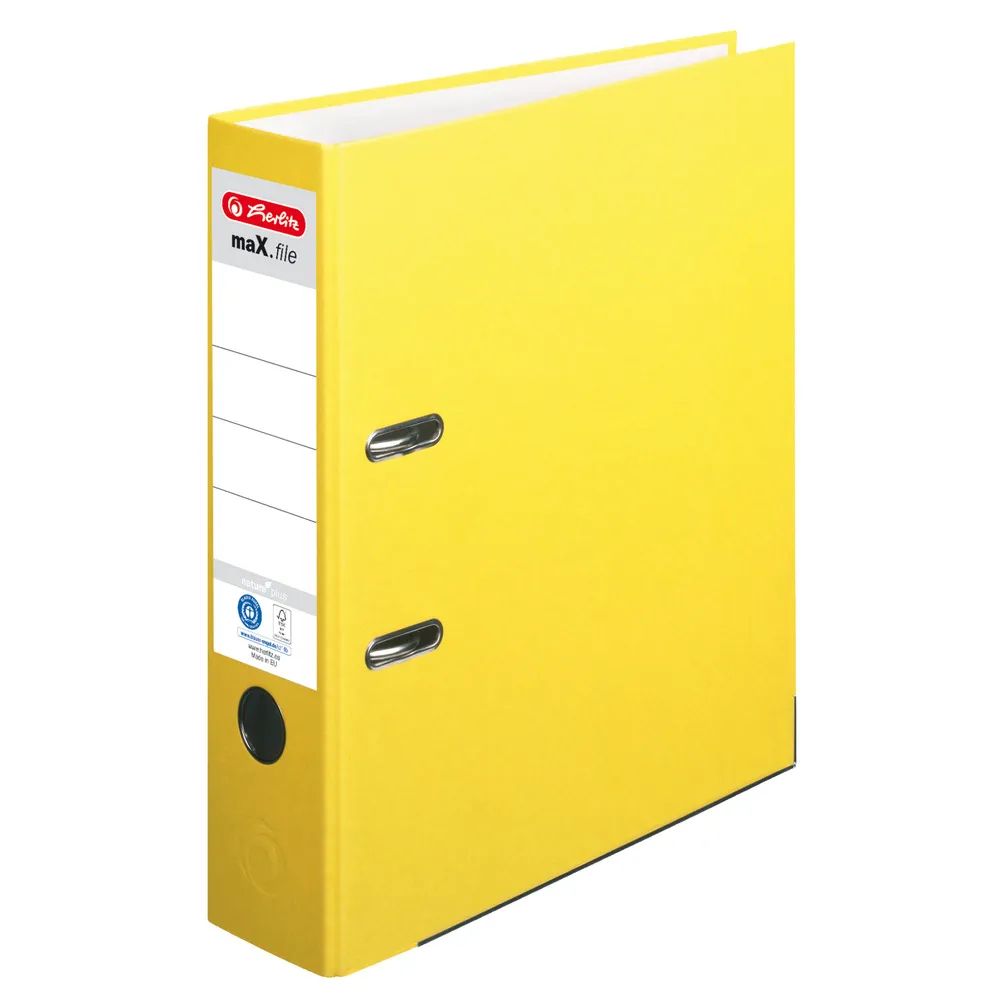 herlitz Ordner maX.file nature plus A4 8cm gelb