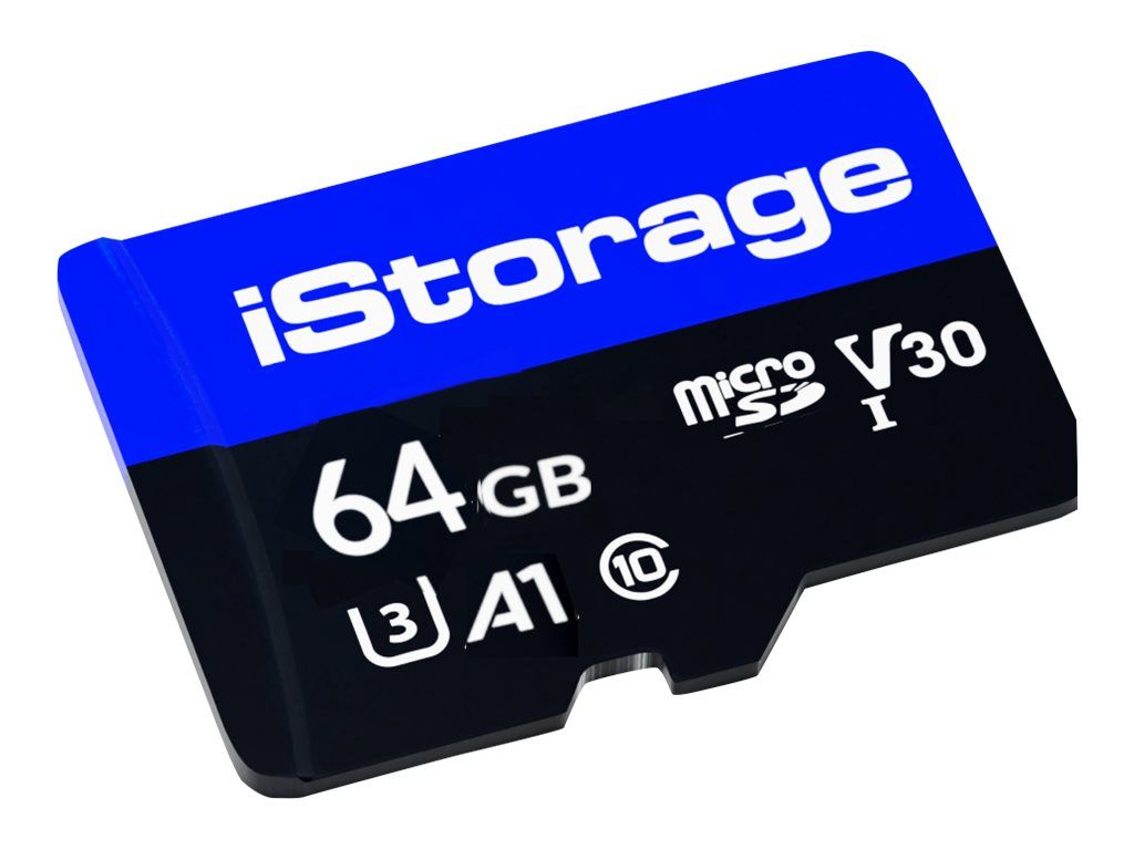 iStorage Flash-Speicherkarte - 64 GB - A1 / Video Class V30 / UHS-I U3 / Class10