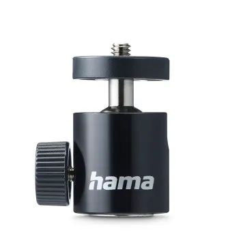 Hama Kugelkopf für Stative, 50 mm Höhe, für 1/4" Gewinde, Ø 30 mm, Schwarz