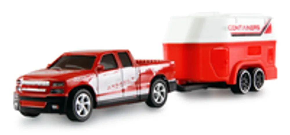 Amewi RC Pickup Die Cast mit Pferdeanhänger 1 64 RTR rot