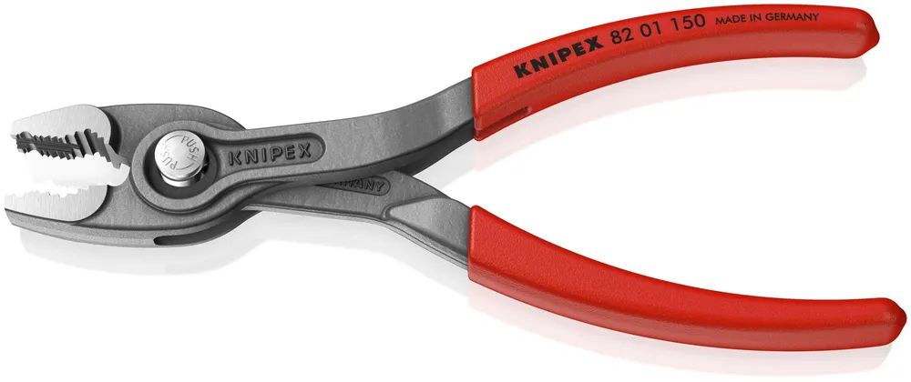 KNIPEX TwinGrip Front- und Seitengreifzange mit rutschhemmendem Kunststoff überzogen grau atramentiert 150 mm