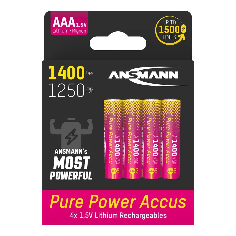 Ansmann Pure Power Li-Ion Akku Micro AAA - Akku - Micro (AAA)