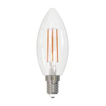 Hama LED-Filamentlampe, E14, 470lm ersetzt 40W, Kerze C35, klar, Warmweiß, 2 St.