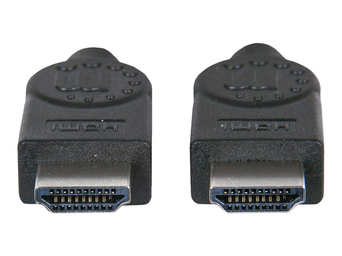 Manhattan HDMI Cable, 4K@30Hz (High Speed), 3m, Male to Male, Black, Ultra HD 4k x 2k, Fully Shielded, Gold Plated Contacts, Lifetime Warranty, Polybag