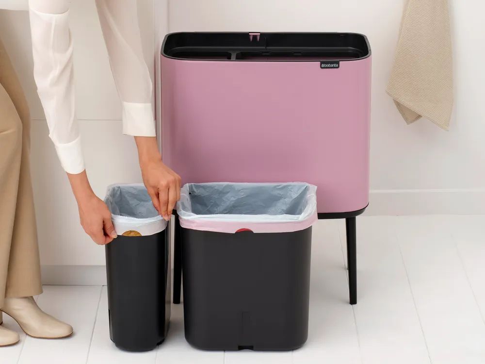Brabantia Bo Touch Bin, 11 + 23L - Lilac Pink