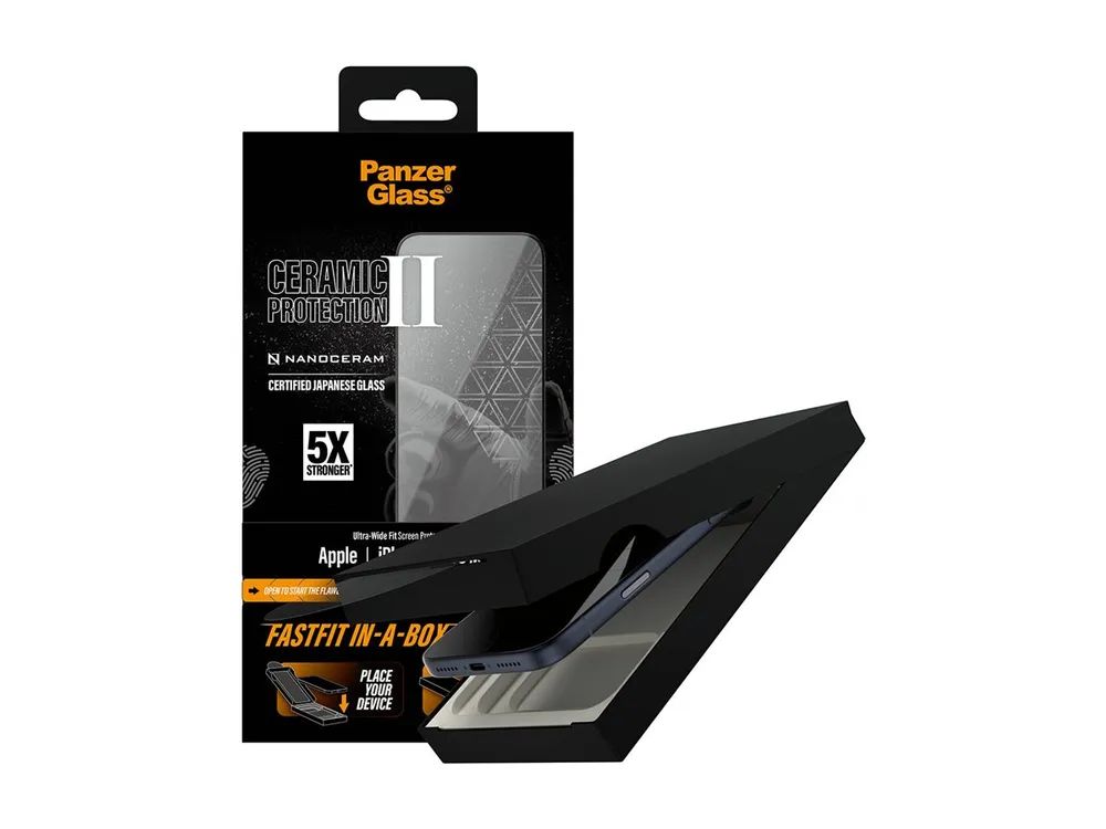 PanzerGlass Ceramic Screen Protector iPhone 17 Pro Max Ultra-Wide Fit w. FASTFIT