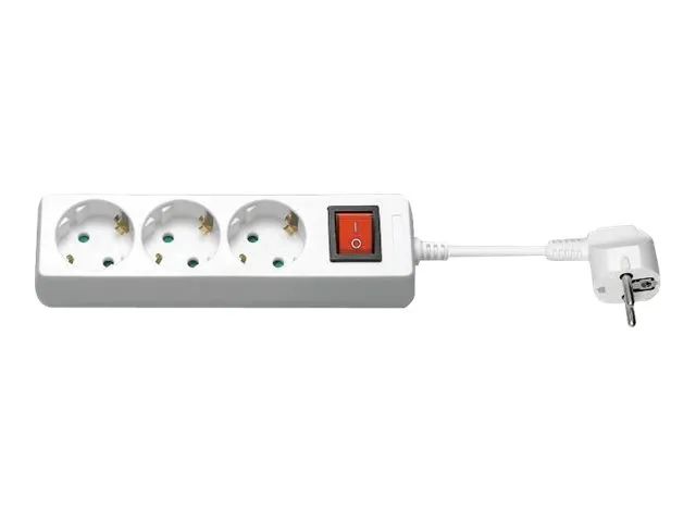 MicroConnect GRU0035WS - 5 m - Typ F - Type F (CEE 7/4) - Weiß - 3 AC-Ausgänge - 510 g