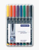 STAEDTLER Lumocolor 318 - Filzstift - permanent - für Overhead-Projektor-Folien - gemischte Farben - 0.6 mm - fein (Packung mit 8)