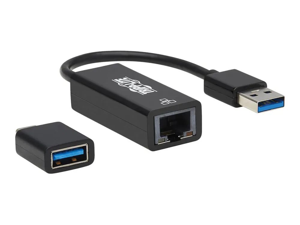 Eaton Tripp Lite Series USB-C, USB-A to RJ45 Gigabit Ethernet Network Adapter (2xM/F)