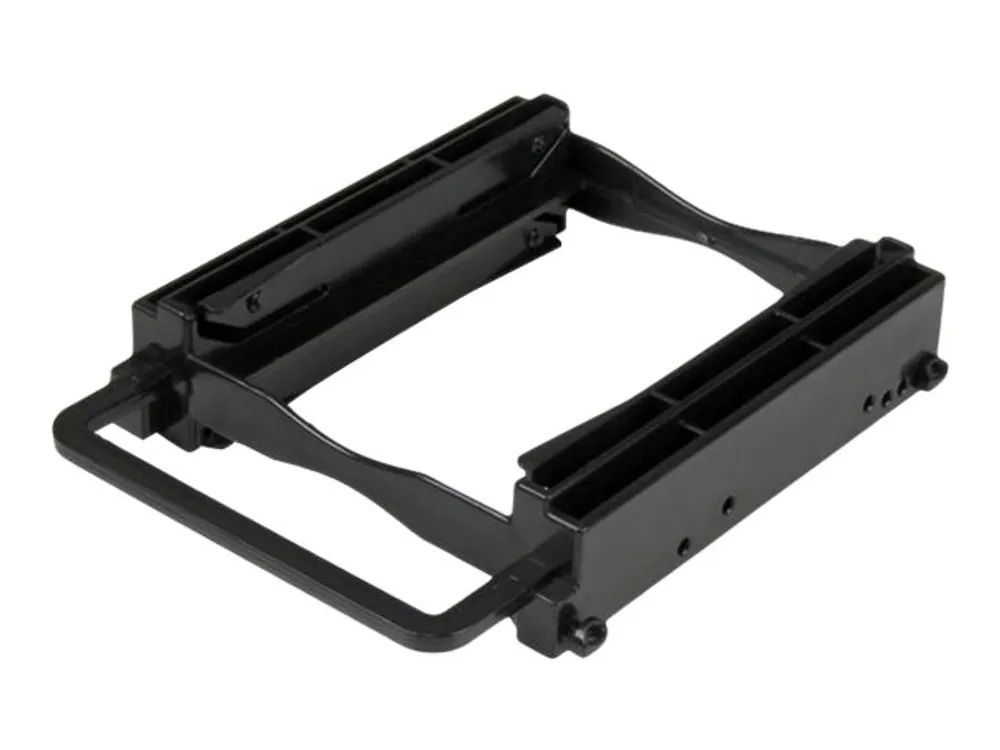 StarTech.com Dual 2,5 SSD/HDD Einbaurahmen für 3,5 Laufwerksschacht - Werkzeuglose Installation - 2 Laufwerks Adapter - Laufwerksschachtadapter - 3.5" to 2 x 2.5" (8,9 cm bis 2 x 6,4 cm)