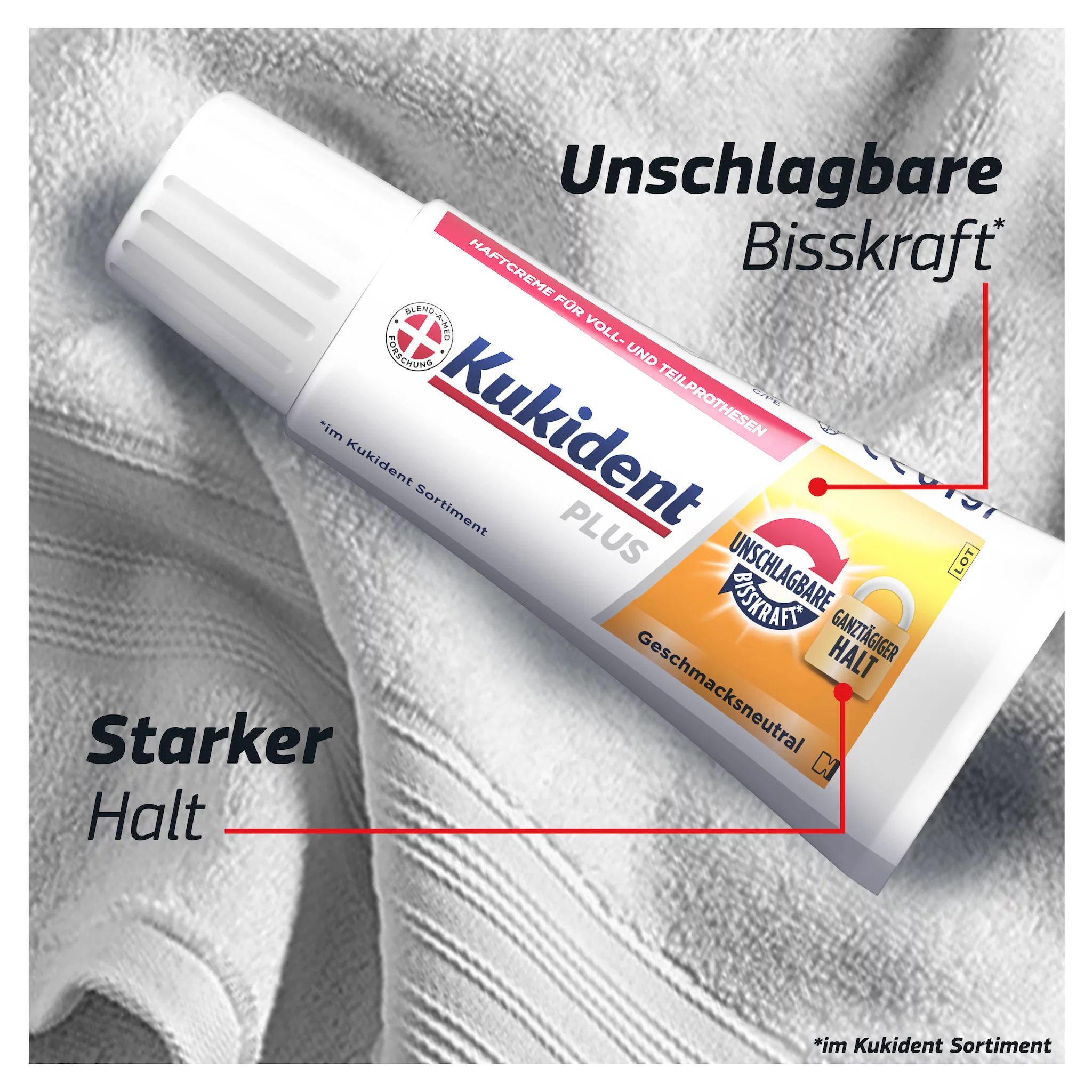 Kukident Plus Haftcreme Unschlagbare Bisskraft 40G
