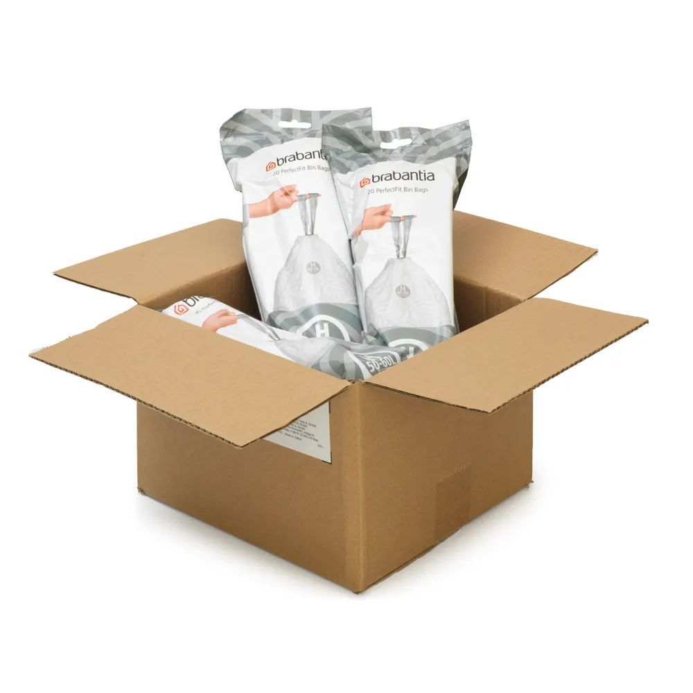 Brabantia Müllbeutel, Online Exlusive PerfectFit Beutel 50-60 L (H) Multipack 120Stk,6x20