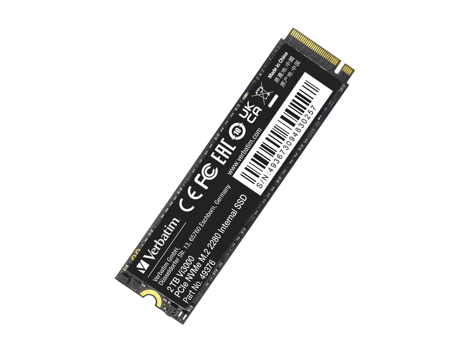 Verbatim Vi3000 PCIe NVMe M.2 SSD 2TB - Solid State Disk - NVMe