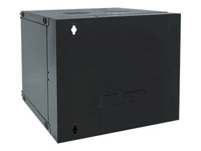 Intellinet Network Cabinet, Wall Mount (Double Section Hinged Swing Out), 15U, Usable Depth 385mm/Width 465mm, Black, Flatpack, Max 30kg, Swings out for access to back of cabinet when installed on wall, 19", Parts for wall install (eg screws/rawl plu