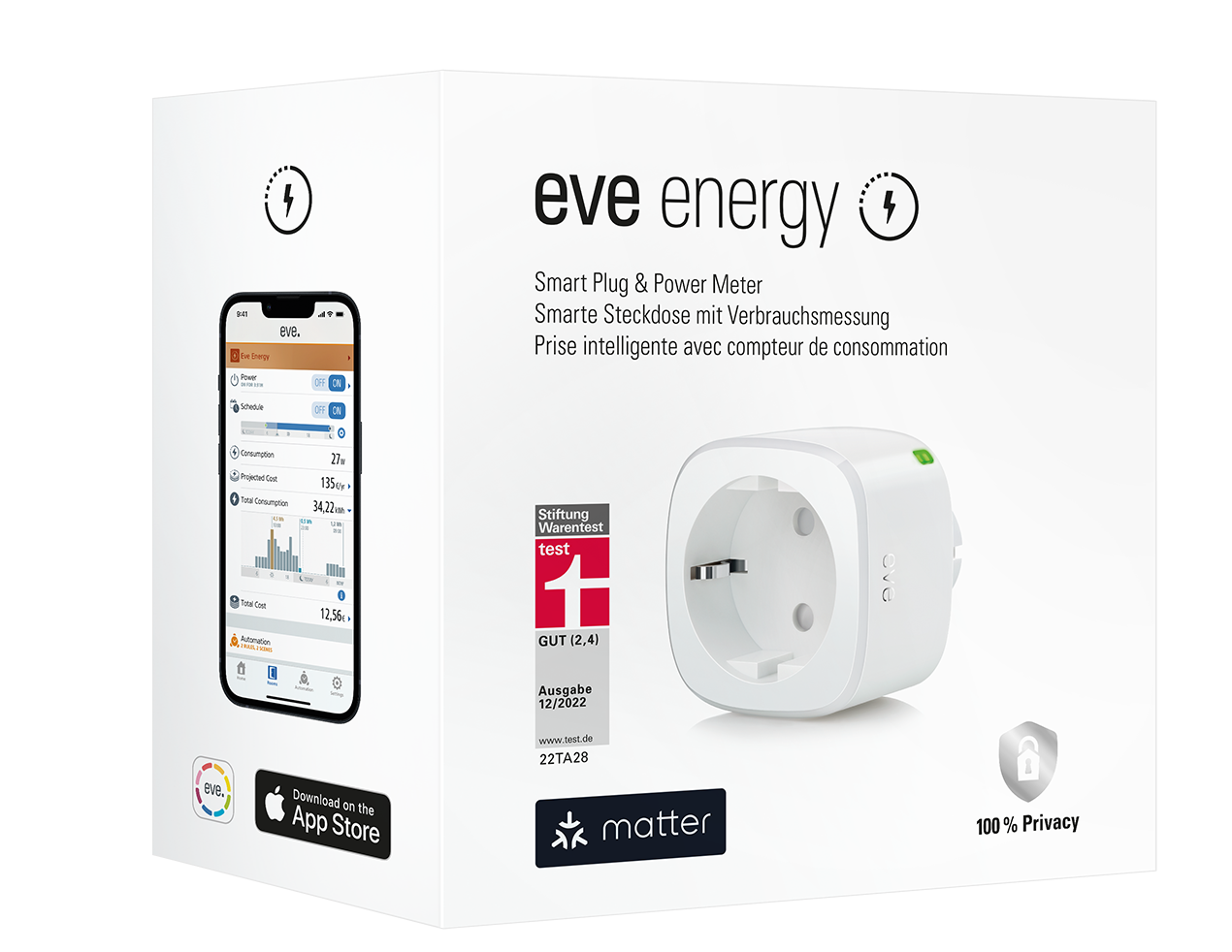 Eve Systems Eve Energy - Kabellos - Drinnen - Weiß - 2500 W - 100 - 240 V - 50 - 60 Hz