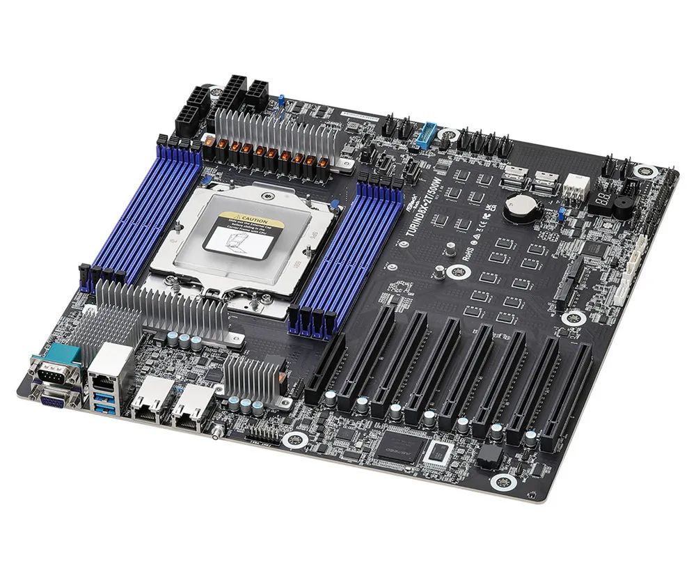 ASRock Mainboard TurinD8X-2T/500W EEB Single Sockel SP5 - Mainboard - 6 GB