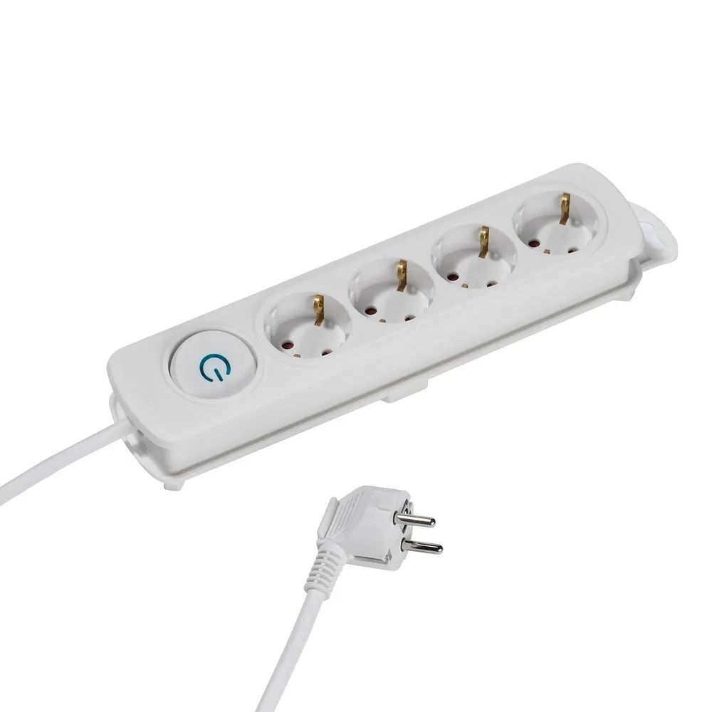 VIVANCO 4-fach Steckdosenleiste mit Schalter, 1,4m, weiss