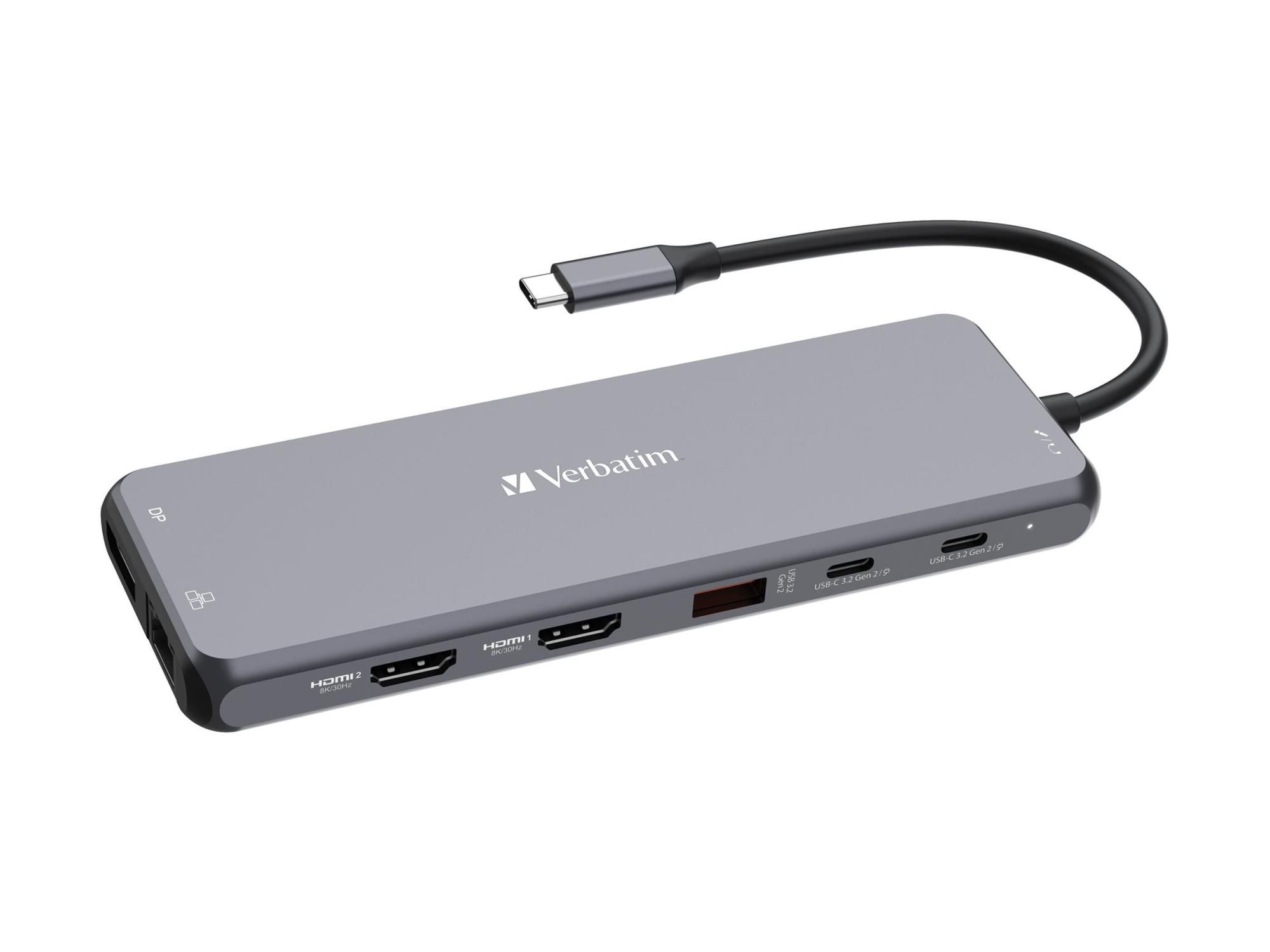 Verbatim CMH 13 - Hub - 2 x HDMI + 2 x USB-C (Spannungsversorgung)