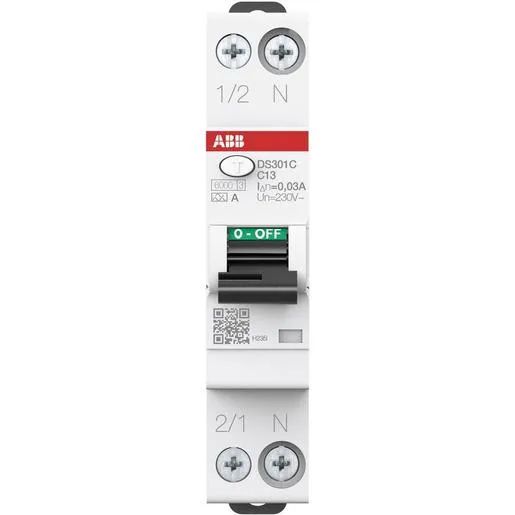 ABB FI/LS SCHMALBAU 6KA/C 13A 30MA / ABB DS301C C13 A30 2CSR255163R1134