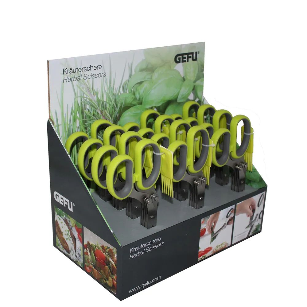 GEFU Display Kräuterschere CUTARE, grün, 12 Stück